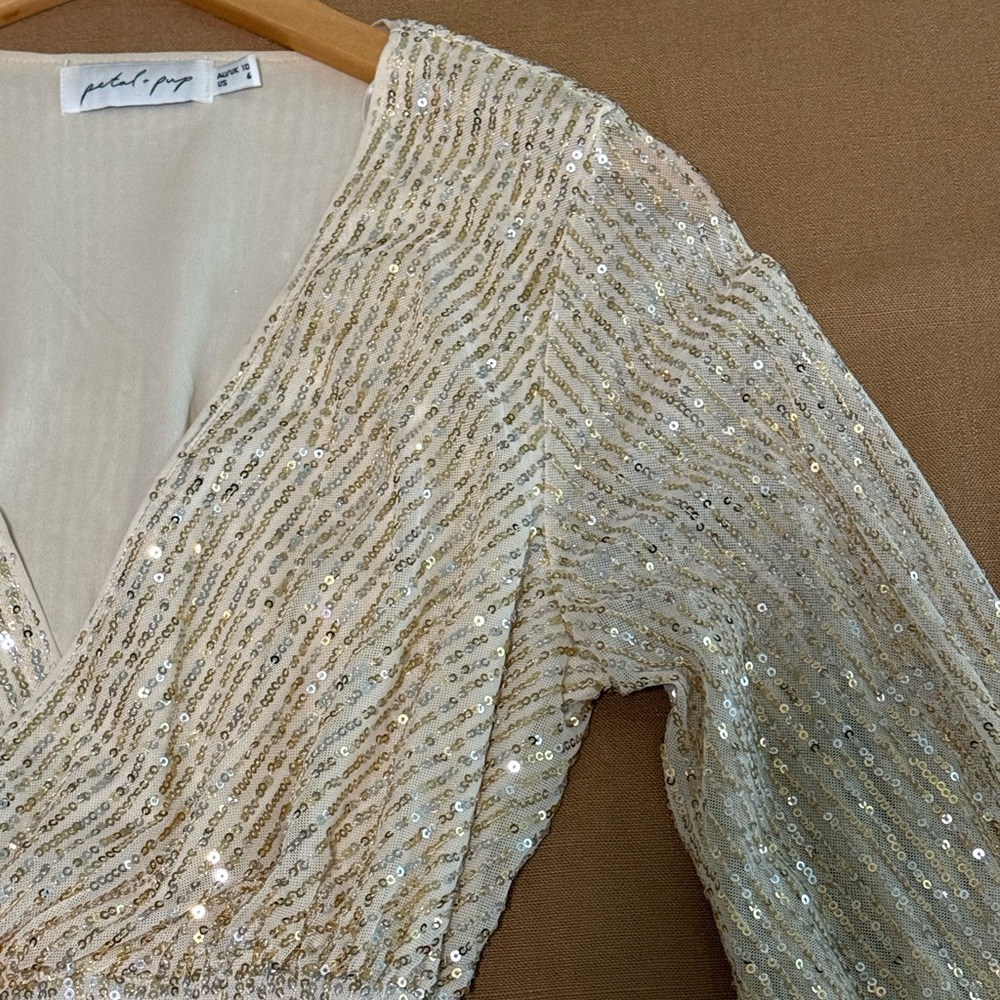 Petal & Pup Sequin Wrap Dress - Picture 4 of 7